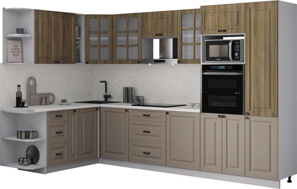 Кухонный гарнитур Интерлиния Мила Деко 1.88x3.2 LV - фото