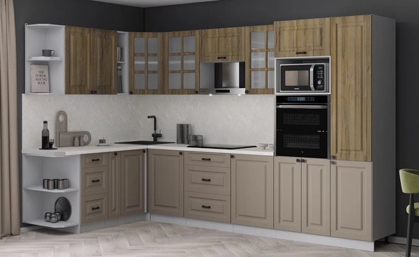 Кухонный гарнитур Интерлиния Мила Деко 1.88x3.2 LV