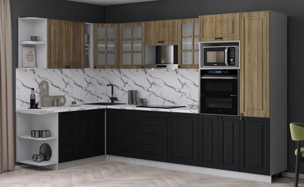 Кухонный гарнитур Интерлиния Мила Деко 1.88x3.2 LV