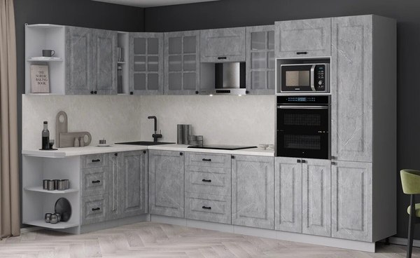 Кухонный гарнитур Интерлиния Мила Деко 1.88x3.2 LV