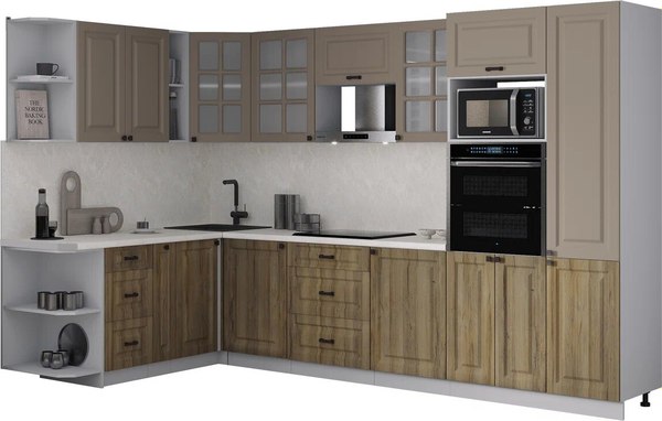 Кухонный гарнитур Интерлиния Мила Деко 1.88x3.2 LV - фото