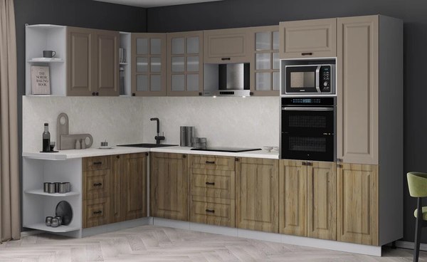 Кухонный гарнитур Интерлиния Мила Деко 1.88x3.2 LV