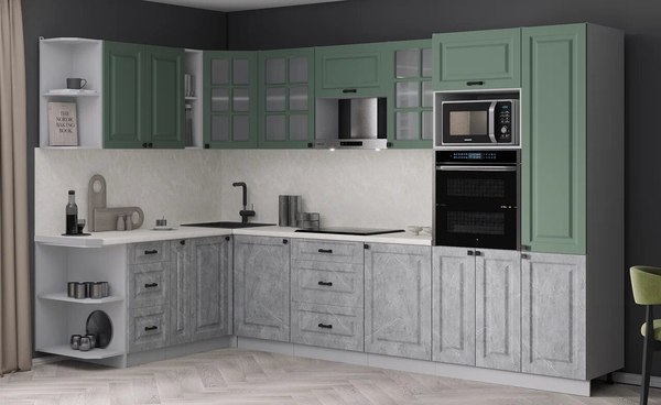 Кухонный гарнитур Интерлиния Мила Деко 1.88x3.2 LV