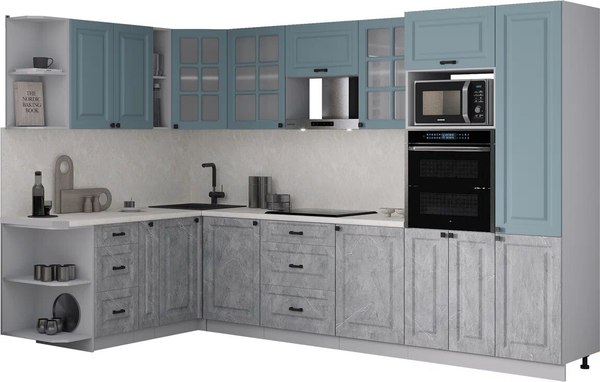 Кухонный гарнитур Интерлиния Мила Деко 1.88x3.2 LV - фото