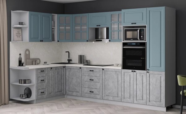 Кухонный гарнитур Интерлиния Мила Деко 1.88x3.2 LV