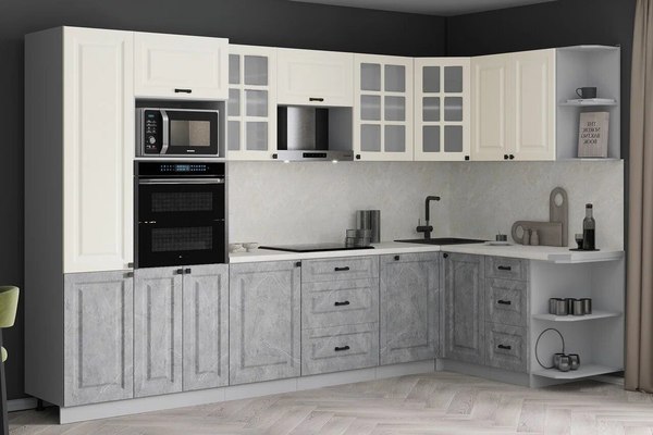 Кухонный гарнитур Интерлиния Мила Деко 1.88x3.2 PR