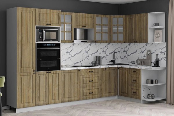 Кухонный гарнитур Интерлиния Мила Деко 1.88x3.2 PR