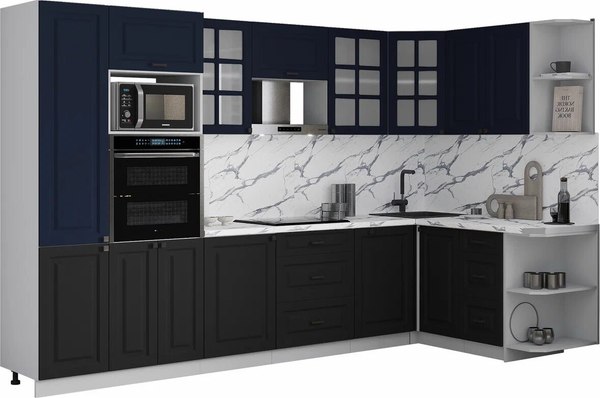 Кухонный гарнитур Интерлиния Мила Деко 1.88x3.2 PR - фото