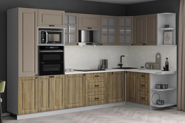 Кухонный гарнитур Интерлиния Мила Деко 1.88x3.2 PR