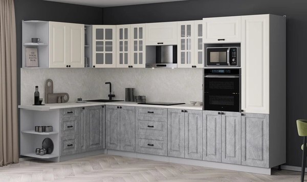 Кухонный гарнитур Интерлиния Мила Деко 1.88x3.4 LV