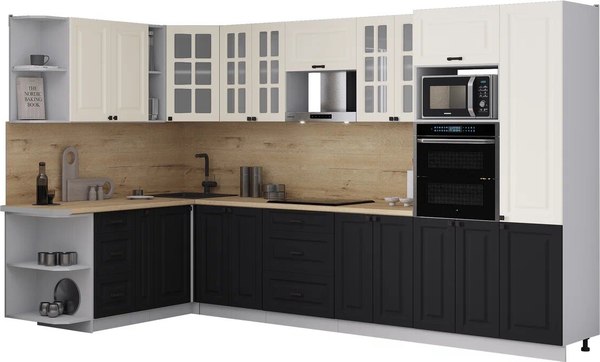 Кухонный гарнитур Интерлиния Мила Деко 1.88x3.4 LV - фото