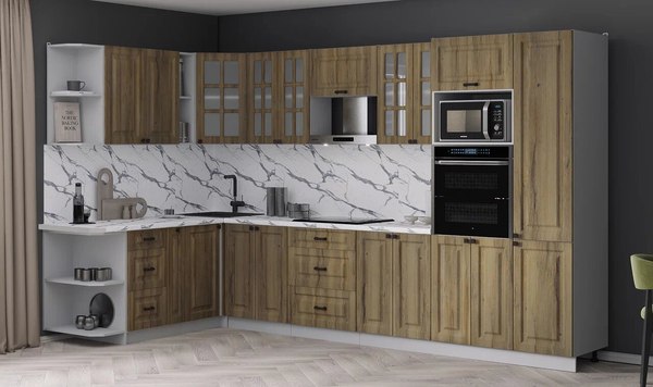 Кухонный гарнитур Интерлиния Мила Деко 1.88x3.4 LV