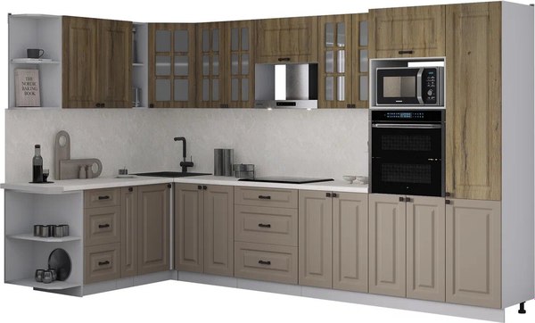 Кухонный гарнитур Интерлиния Мила Деко 1.88x3.4 LV - фото