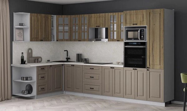 Кухонный гарнитур Интерлиния Мила Деко 1.88x3.4 LV