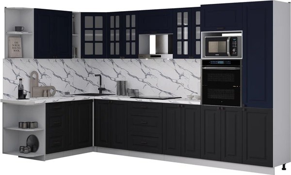 Кухонный гарнитур Интерлиния Мила Деко 1.88x3.4 LV - фото