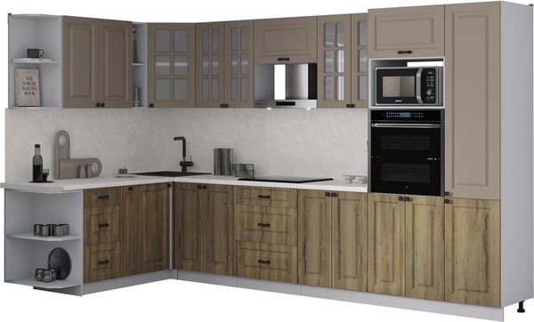 Кухонный гарнитур Интерлиния Мила Деко 1.88x3.4 LV - фото