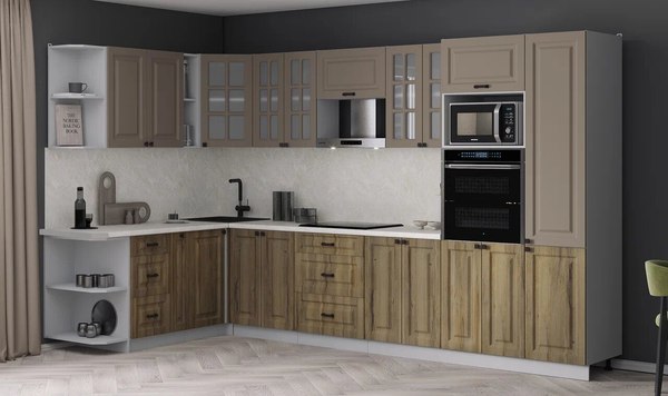 Кухонный гарнитур Интерлиния Мила Деко 1.88x3.4 LV