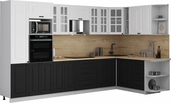 Кухонный гарнитур Интерлиния Мила Деко 1.88x3.4 PR - фото