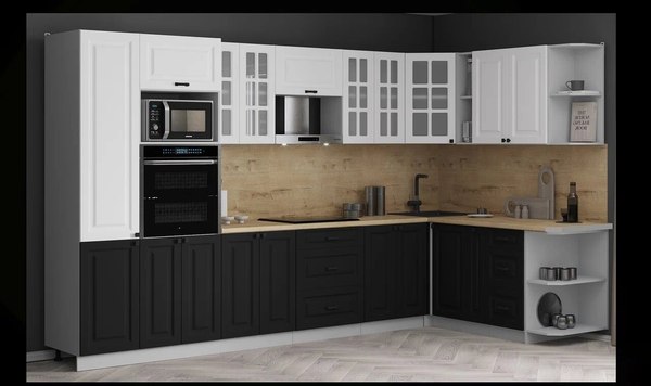 Кухонный гарнитур Интерлиния Мила Деко 1.88x3.4 PR