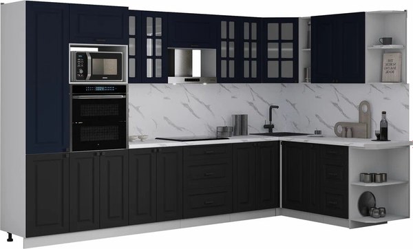 Кухонный гарнитур Интерлиния Мила Деко 1.88x3.4 PR - фото