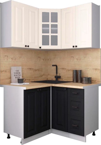 Кухонный гарнитур Интерлиния Мила Деко 1.2x1.2 - фото