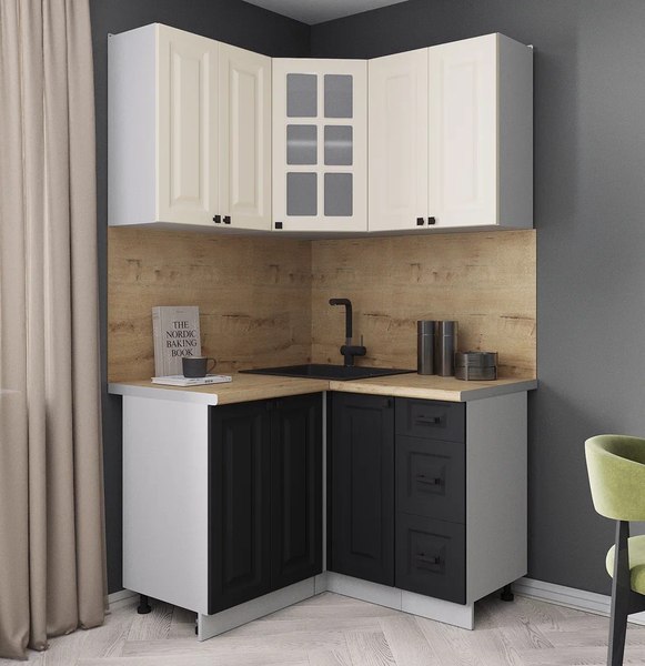 Кухонный гарнитур Интерлиния Мила Деко 1.2x1.2