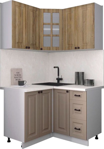 Кухонный гарнитур Интерлиния Мила Деко 1.2x1.2 - фото