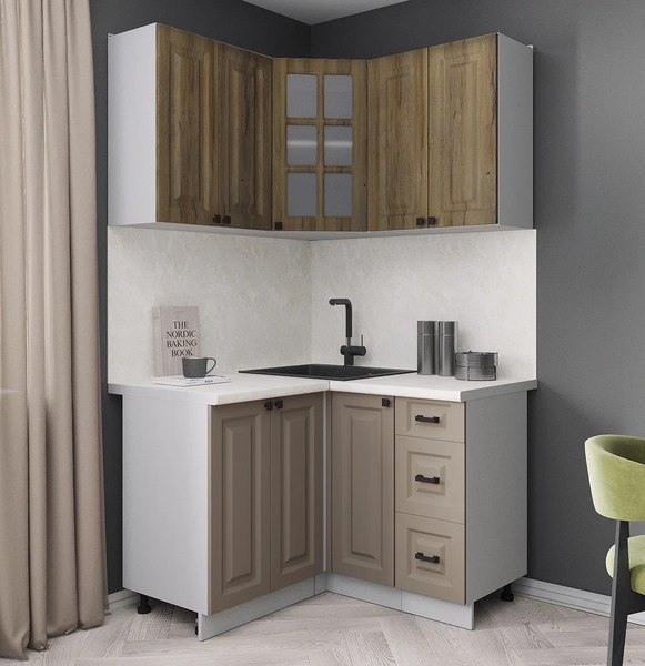 Кухонный гарнитур Интерлиния Мила Деко 1.2x1.2