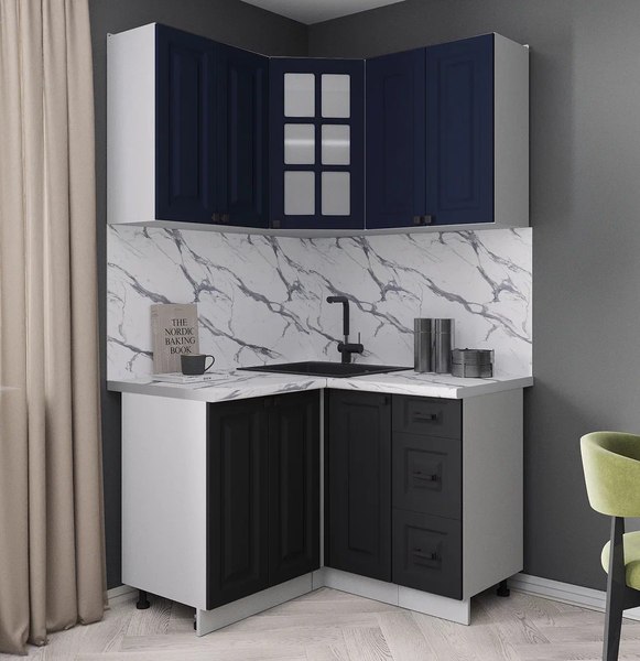 Кухонный гарнитур Интерлиния Мила Деко 1.2x1.2