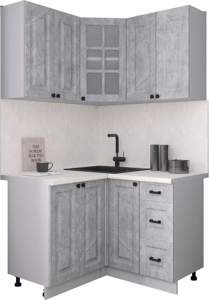 Кухонный гарнитур Интерлиния Мила Деко 1.2x1.2 - фото