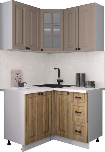 Кухонный гарнитур Интерлиния Мила Деко 1.2x1.2 - фото