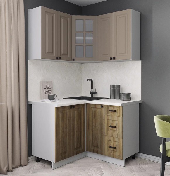 Кухонный гарнитур Интерлиния Мила Деко 1.2x1.2