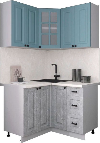 Кухонный гарнитур Интерлиния Мила Деко 1.2x1.2 - фото