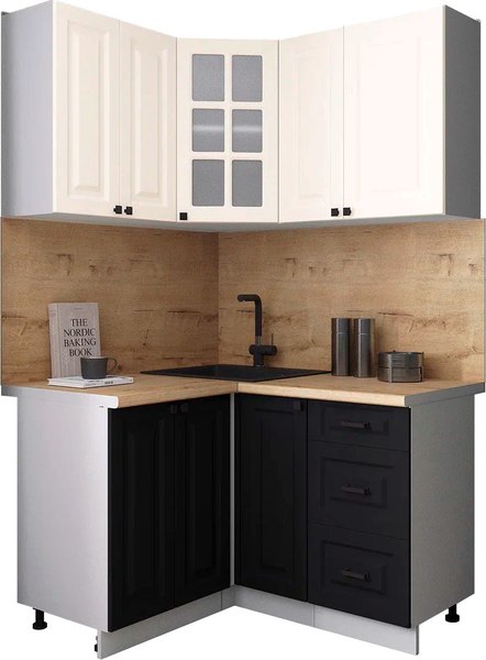 Кухонный гарнитур Интерлиния Мила Деко 1.2x1.3 - фото