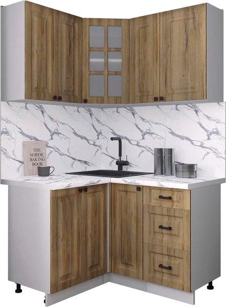 Кухонный гарнитур Интерлиния Мила Деко 1.2x1.3 - фото