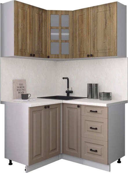 Кухонный гарнитур Интерлиния Мила Деко 1.2x1.3 - фото