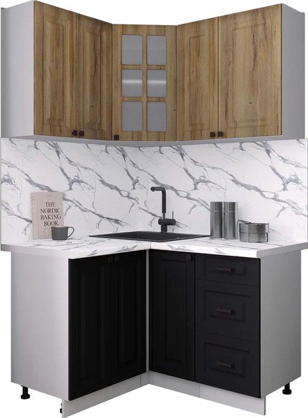 Кухонный гарнитур Интерлиния Мила Деко 1.2x1.3 - фото