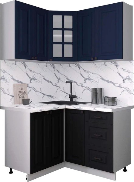 Кухонный гарнитур Интерлиния Мила Деко 1.2x1.3 - фото