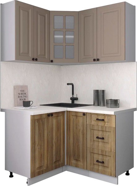 Кухонный гарнитур Интерлиния Мила Деко 1.2x1.3 - фото