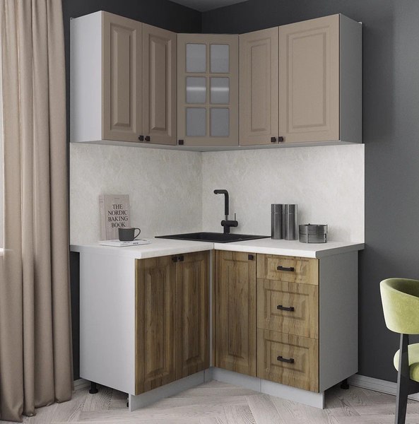 Кухонный гарнитур Интерлиния Мила Деко 1.2x1.3