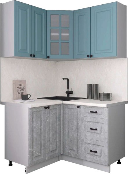 Кухонный гарнитур Интерлиния Мила Деко 1.2x1.3 - фото