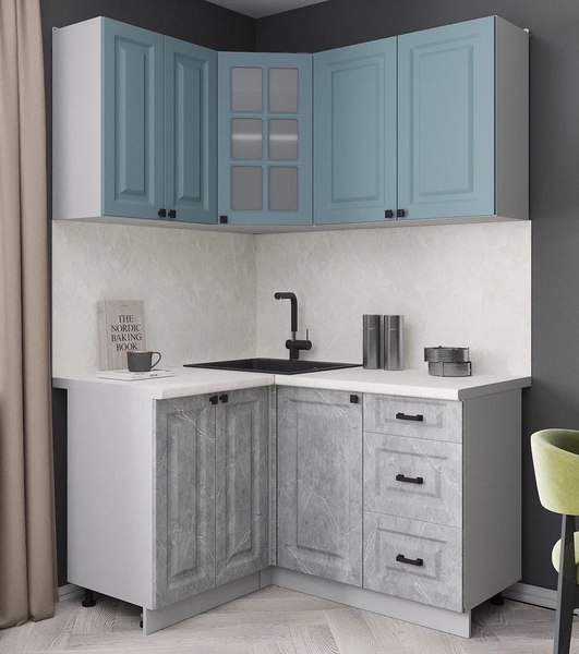 Кухонный гарнитур Интерлиния Мила Деко 1.2x1.4