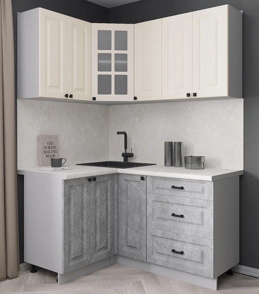 Кухонный гарнитур Интерлиния Мила Деко 1.2x1.5