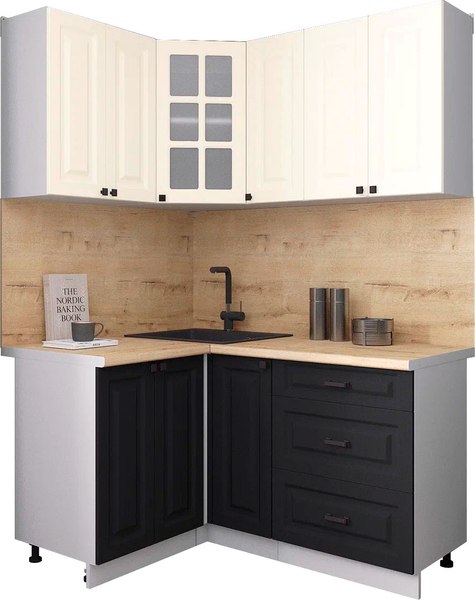 Кухонный гарнитур Интерлиния Мила Деко 1.2x1.5 - фото