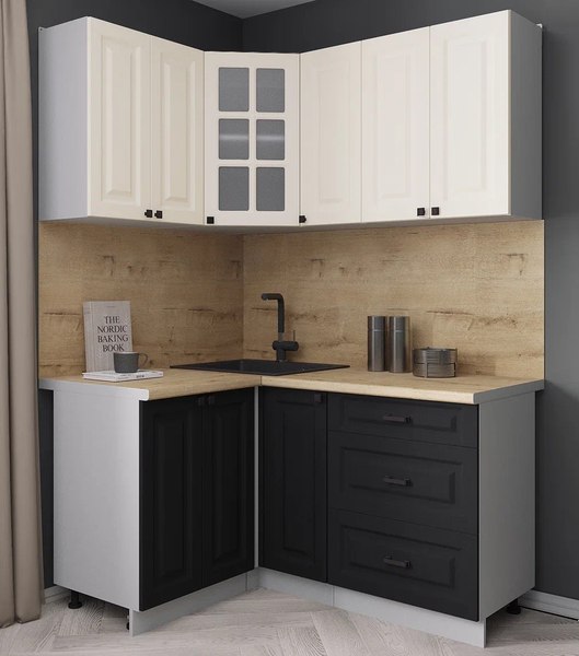 Кухонный гарнитур Интерлиния Мила Деко 1.2x1.5