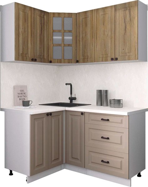 Кухонный гарнитур Интерлиния Мила Деко 1.2x1.5 - фото