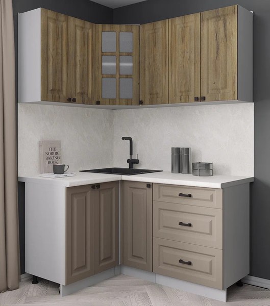 Кухонный гарнитур Интерлиния Мила Деко 1.2x1.5