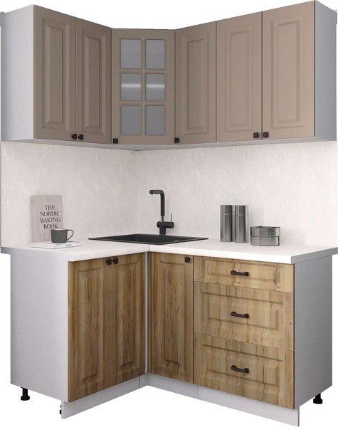 Кухонный гарнитур Интерлиния Мила Деко 1.2x1.5 - фото