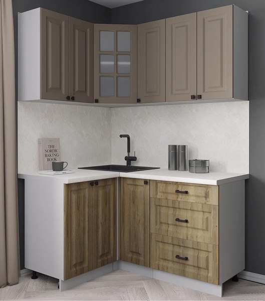 Кухонный гарнитур Интерлиния Мила Деко 1.2x1.5