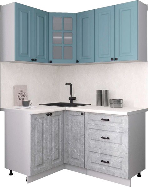 Кухонный гарнитур Интерлиния Мила Деко 1.2x1.5 - фото